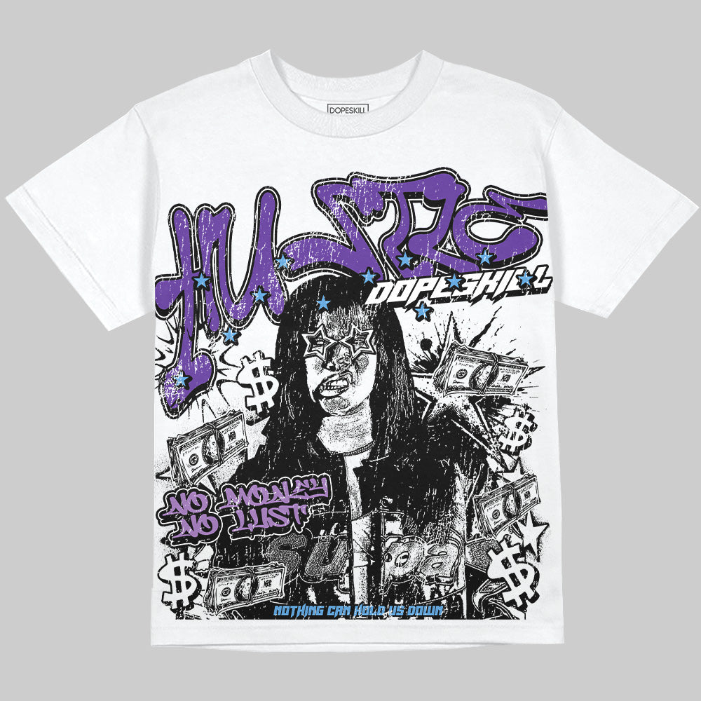 PURPLE Collection superstreetwear Oversize Print T-Shirt No Money No Lust Graphic