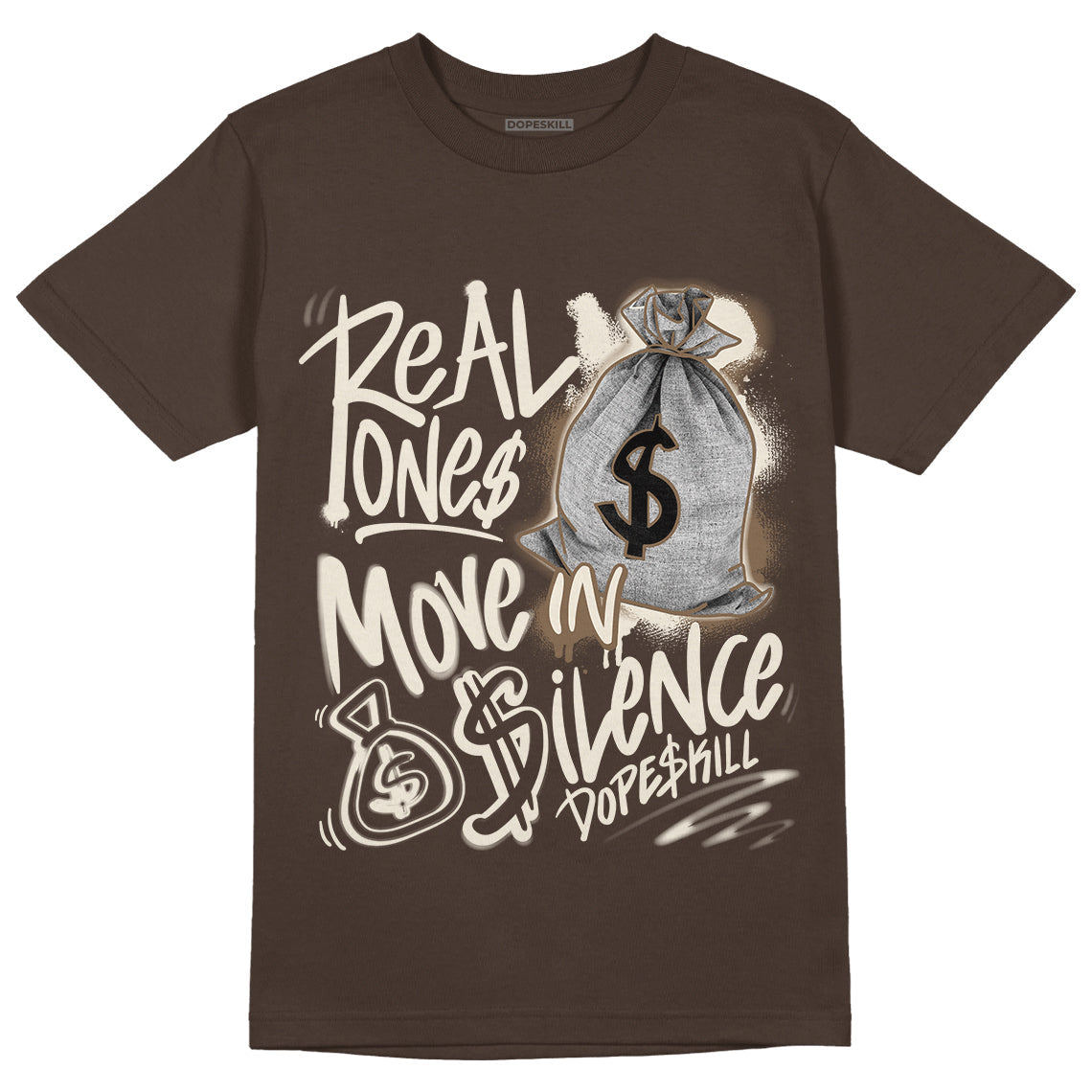 AJ 1 Low OG a??Reverse Mochaa?? superstreetwear Ridgerock T-shirt Real Ones Move In Silence Graphic