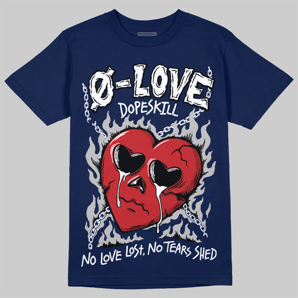 Summit White Navy 4s superstreetwear T-Shirt Crying Heart Graphic