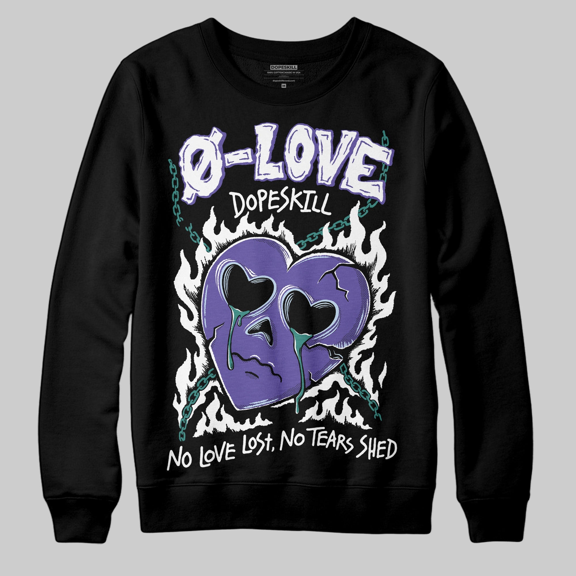 Grape 5s superstreetwear Sweatshirt Crying Heart Graphic