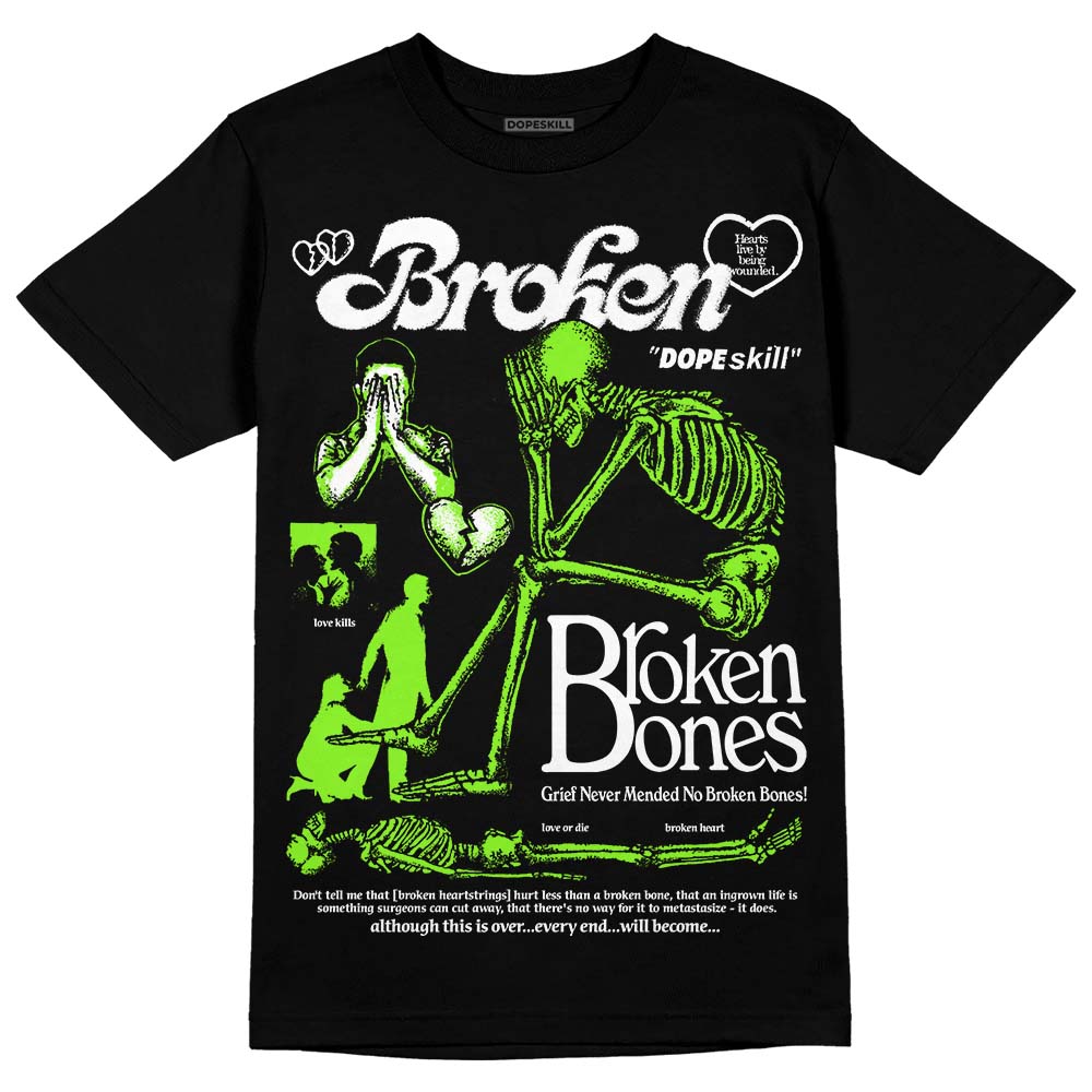 Neon Green Collection superstreetwear T-Shirt Broken Bones Graphic