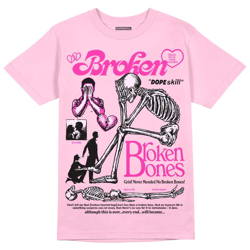 Pink Collection superstreetwear Pink T-shirt Broken Bones Graphic