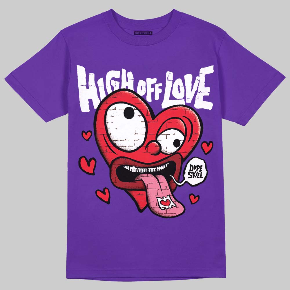 PURPLE Collection superstreetwear Purple T-shirt High Off Love Graphic