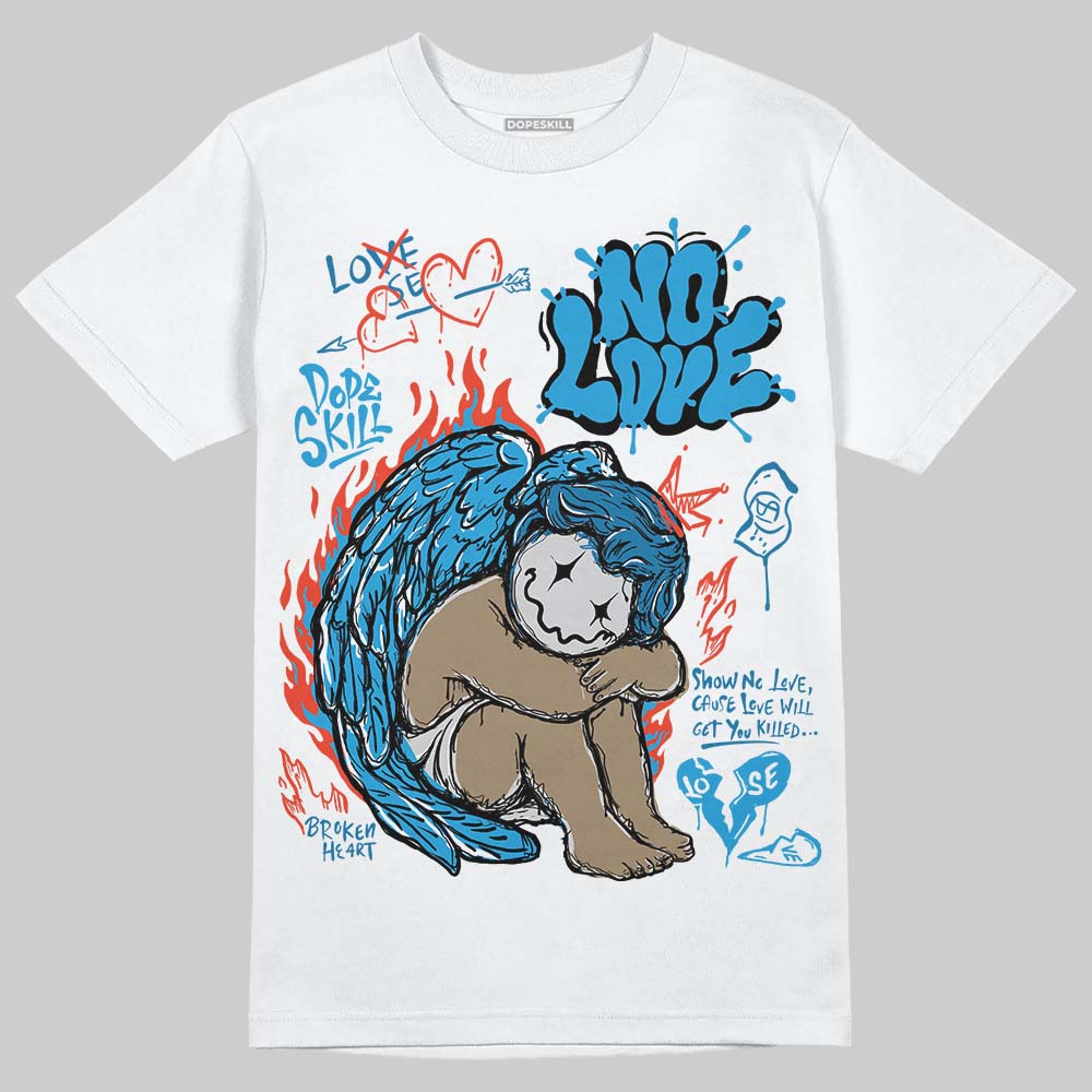 Military Blue 4s superstreetwear T-Shirt No Love Graphic