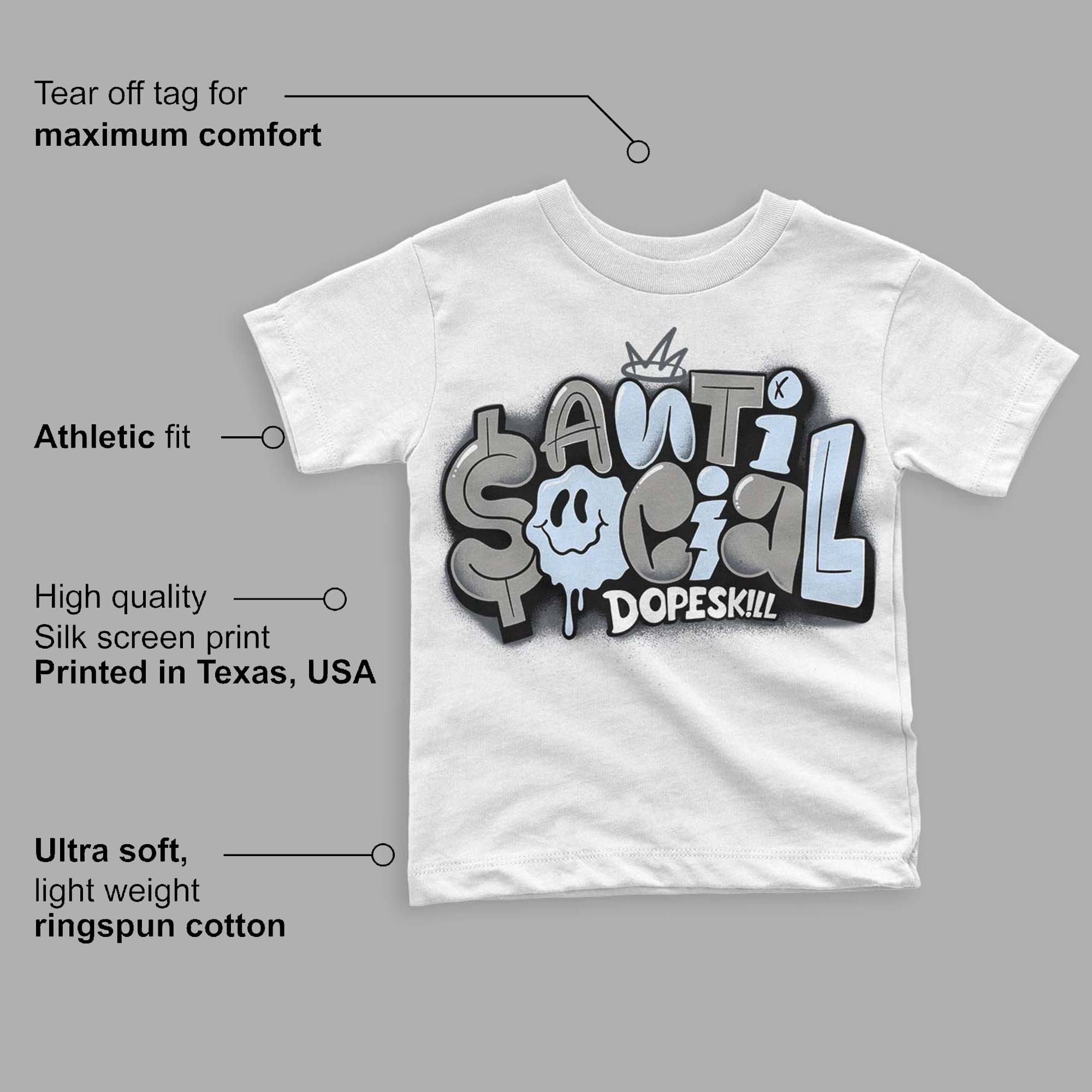 Cool Grey 11s superstreetwear Toddler Kids T-shirt Anti Social Graphic
