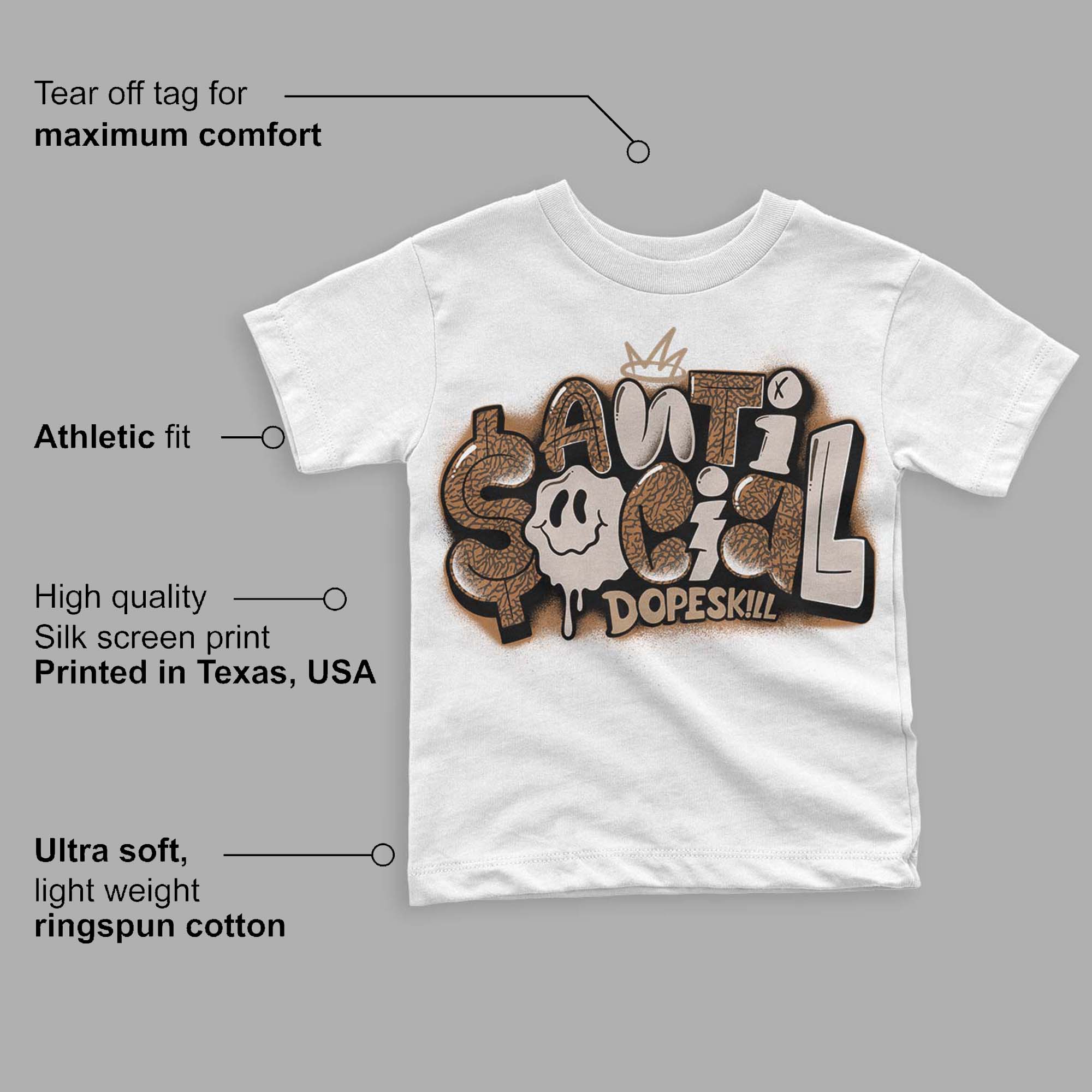 Palomino 3s superstreetwear Toddler Kids T-shirt Anti Social Graphic