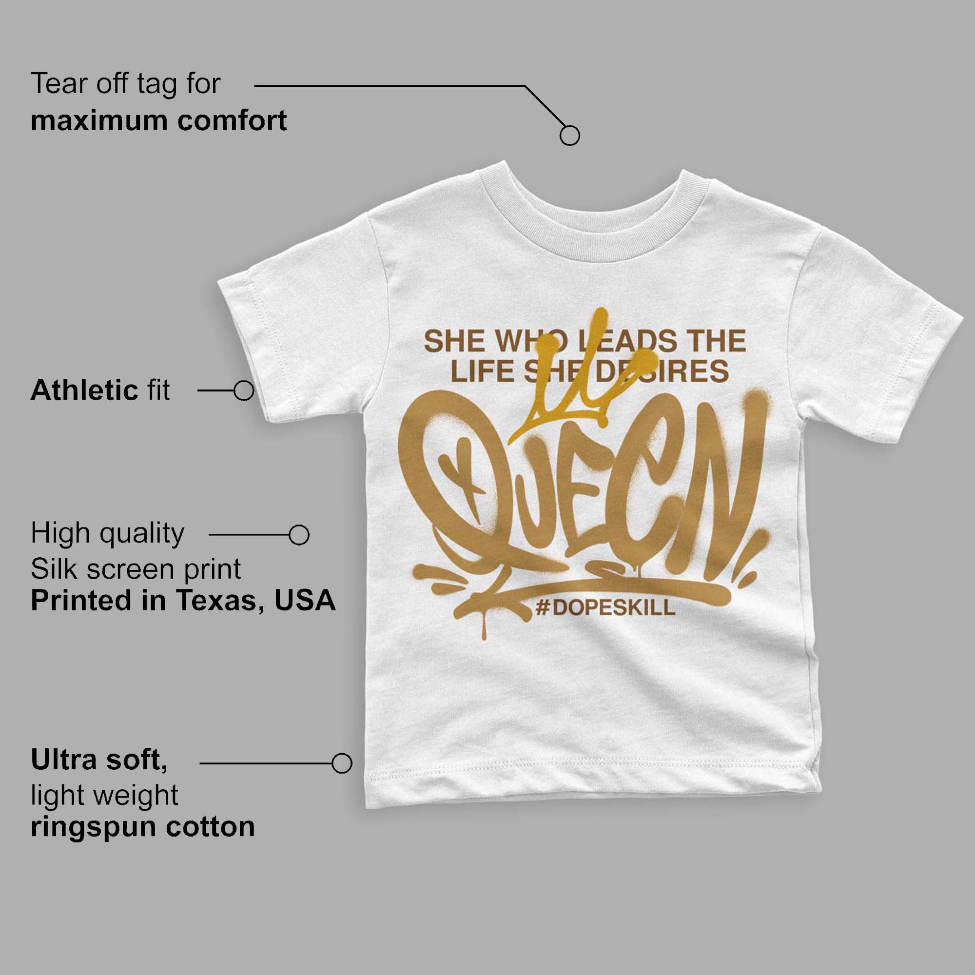 Wheat 13s superstreetwear Toddler Kids T-shirt Queen Graphic