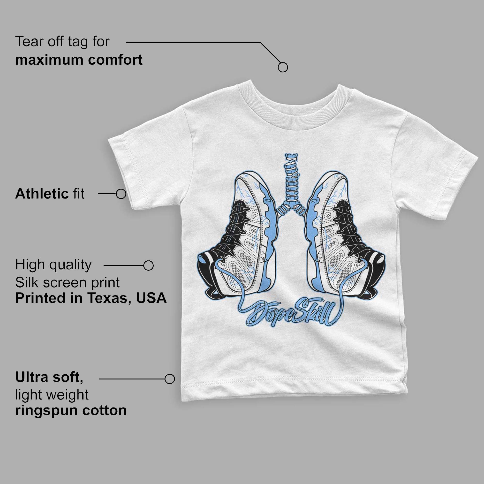 Powder Blue 9s superstreetwear Toddler Kids T-shirt Breathe Graphic