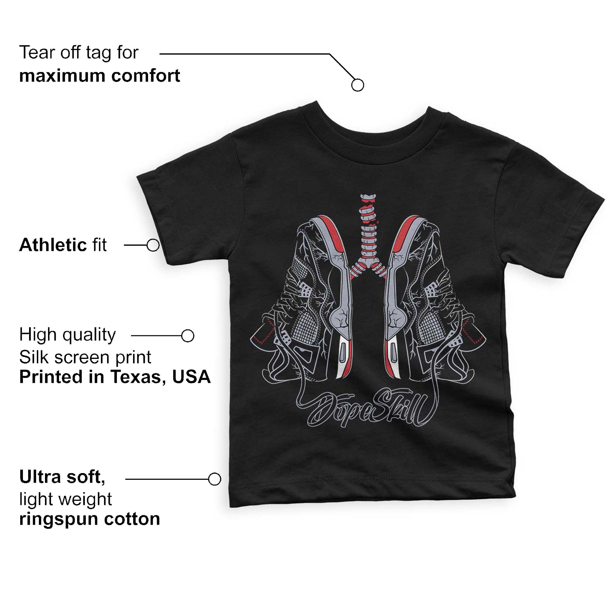 Bred Reimagined 4s superstreetwear Toddler Kids T-shirt Breathe Graphic