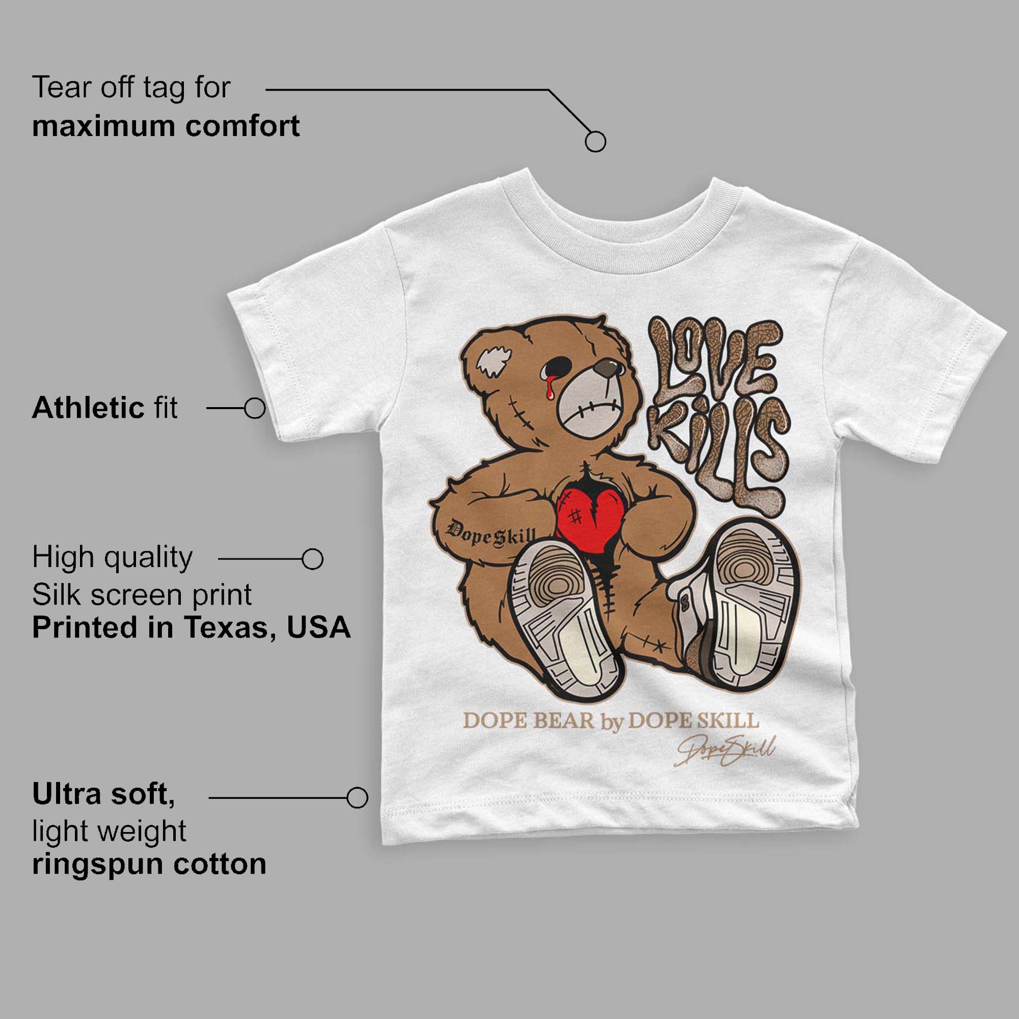 Palomino 3s superstreetwear Toddler Kids T-shirt Love Kills Graphic