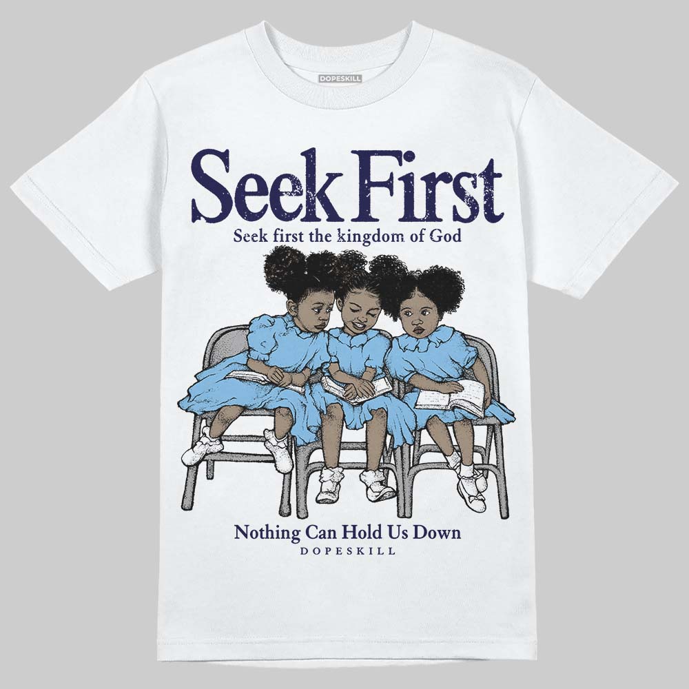 University Blue Collection superstreetwear T-Shirt New Seek First Graphic