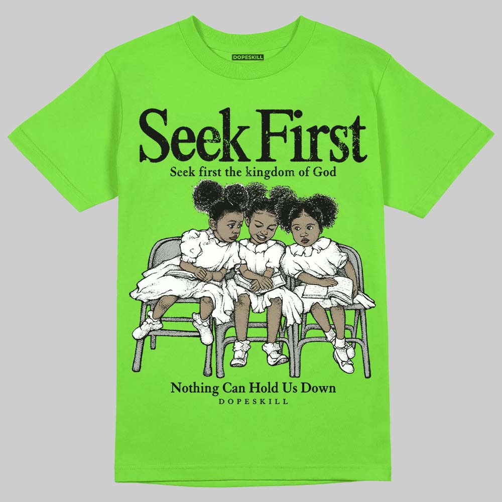 Neon Green Collection superstreetwear T-Shirt New Seek First Graphic