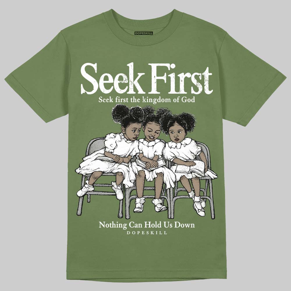 Olive Collection superstreetwear T-Shirt New Seek First Graphic