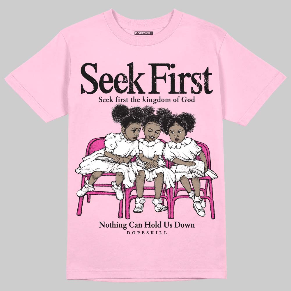 Pink Collection superstreetwear T-Shirt New Seek First Graphic