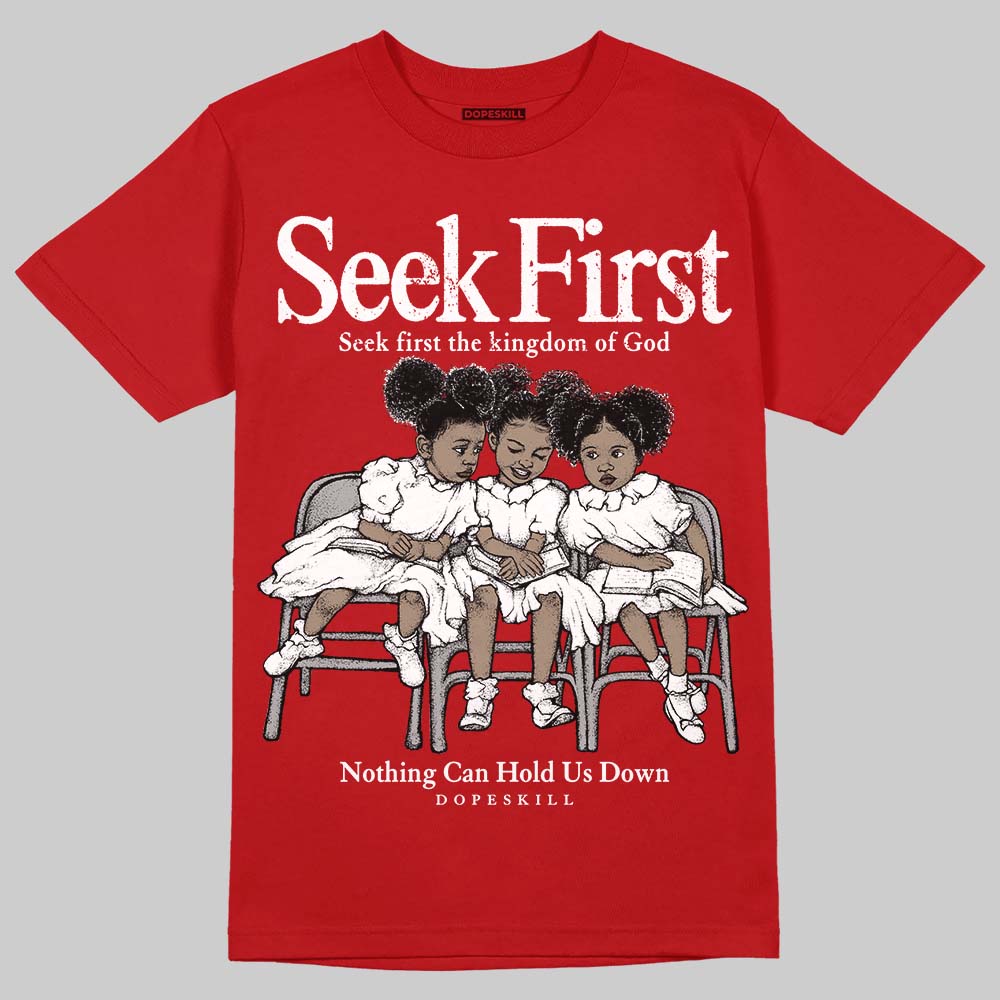 Red Collection superstreetwear T-Shirt New Seek First Graphic