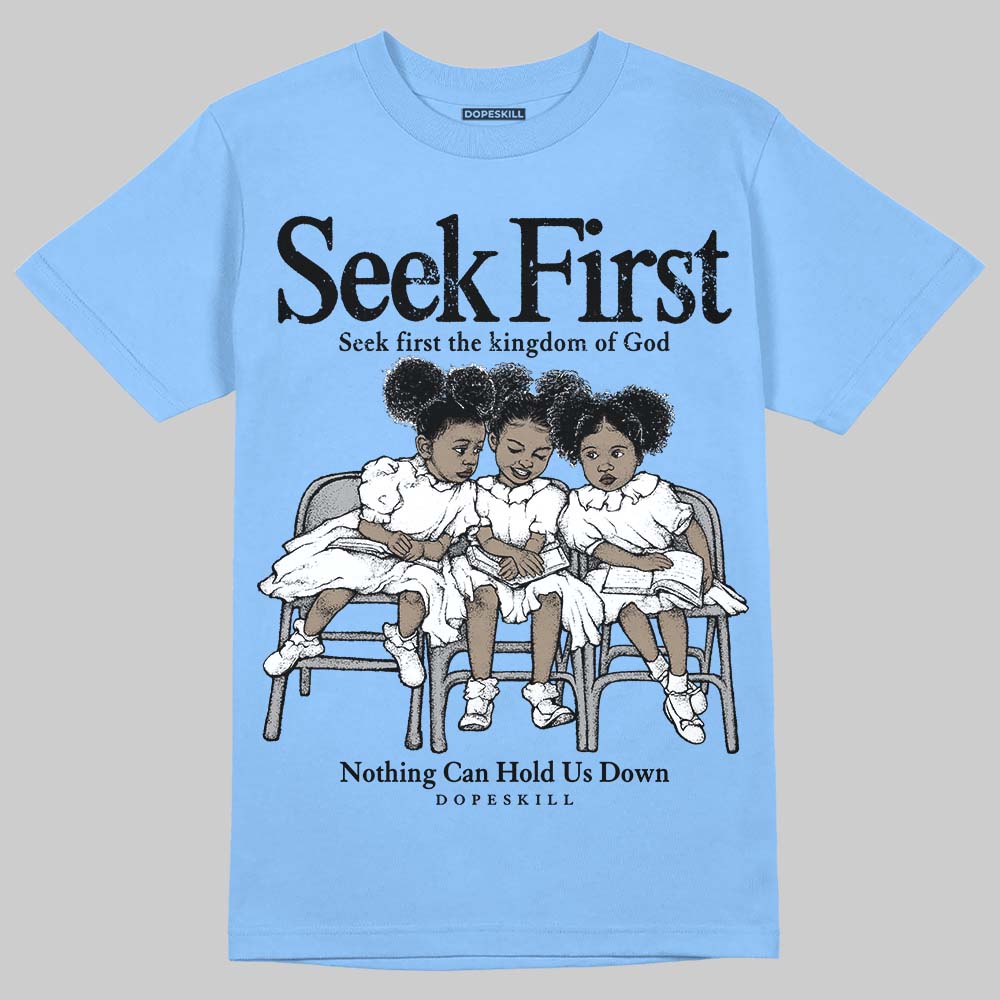University Blue Collection superstreetwear T-Shirt New Seek First Graphic