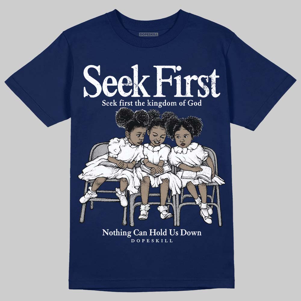 University Blue Collection superstreetwear T-Shirt New Seek First Graphic