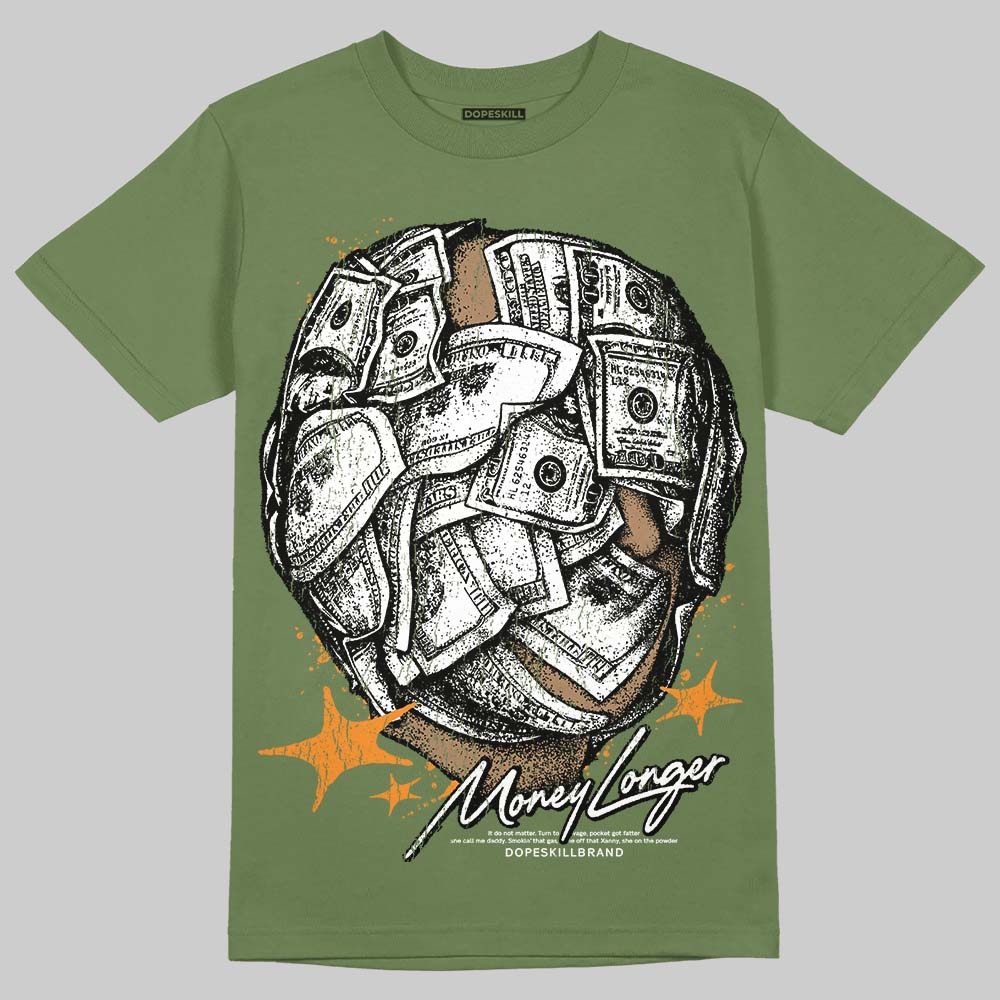 Olive Collection superstreetwear T-Shirt Money Longer Graphic