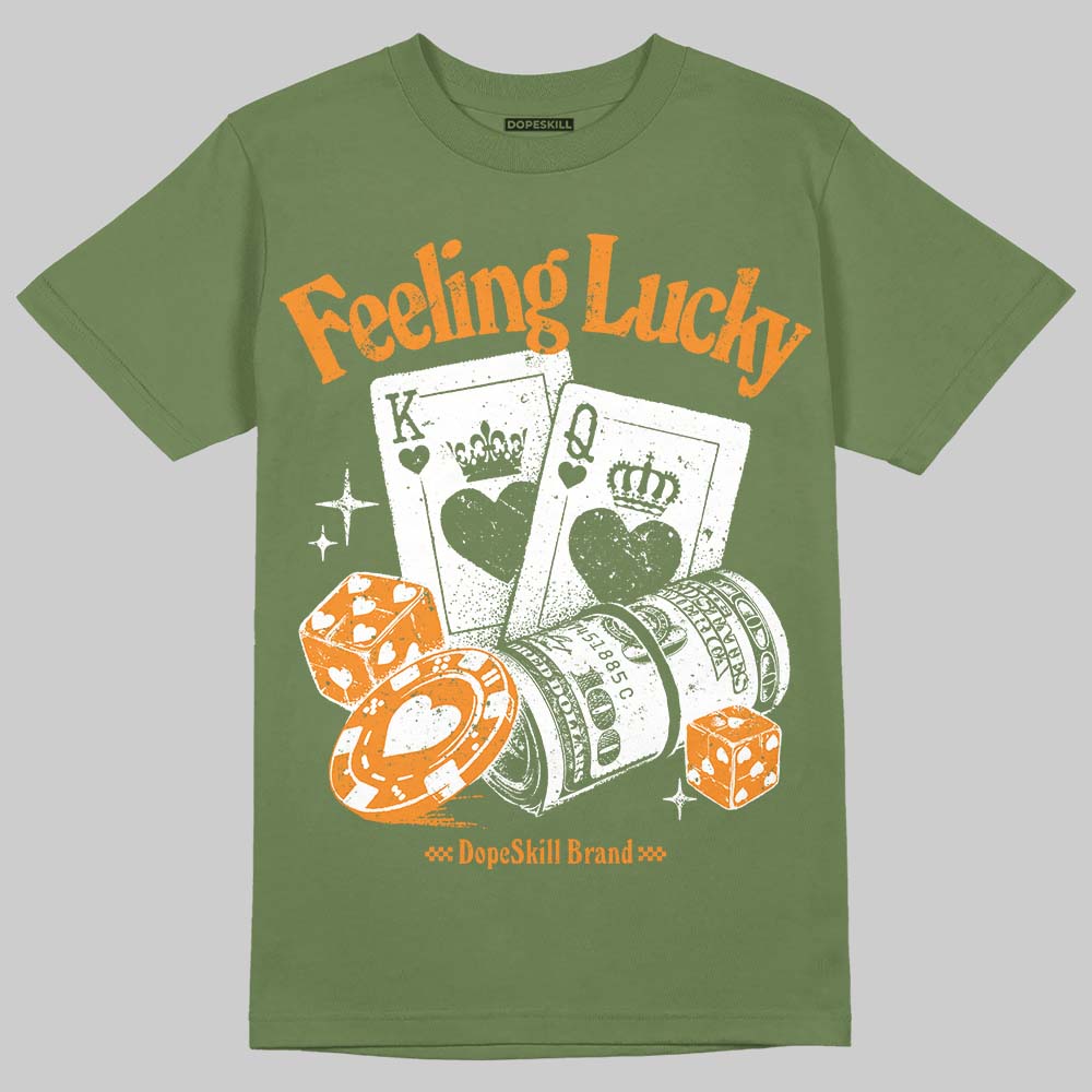 Olive Collection superstreetwear T-Shirt Feeling Lucky Graphic