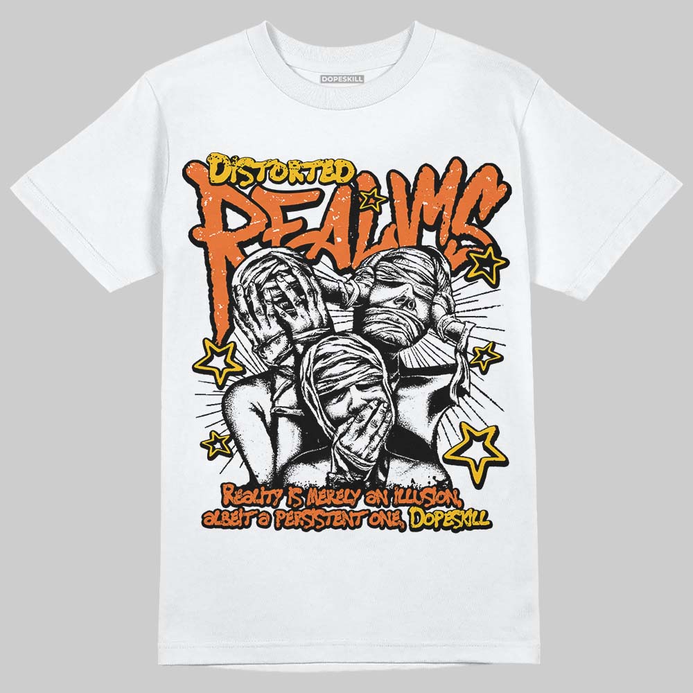 Orange Black White superstreetwear T-Shirt Distorted Realms Graphic
