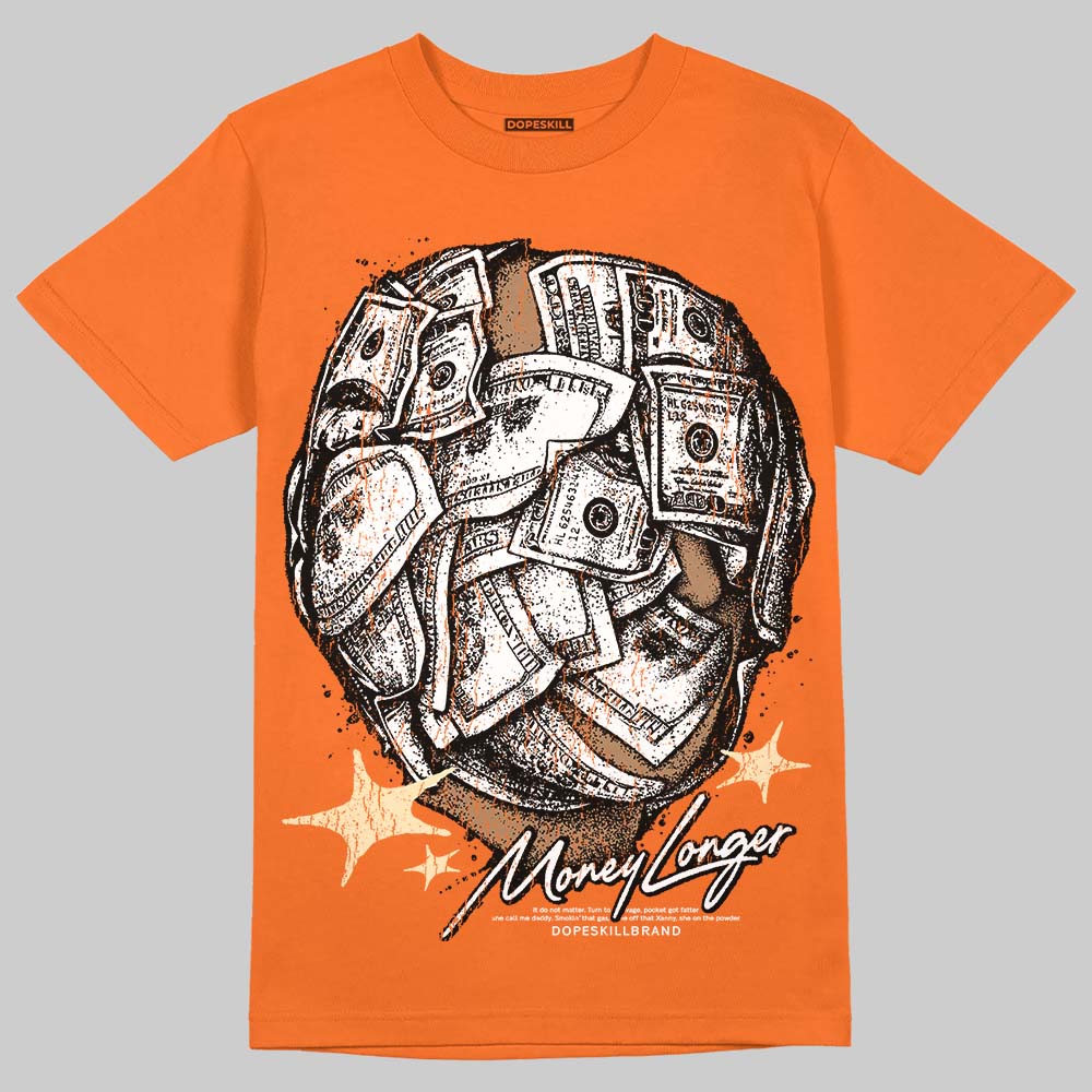 Orange Black White superstreetwear T-Shirt Money Longer Graphic