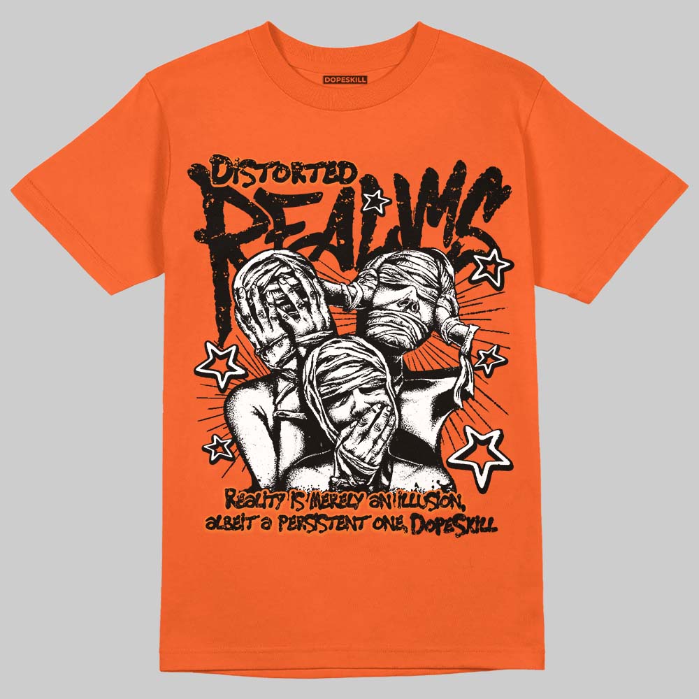 Orange Black White superstreetwear T-Shirt Distorted Realms Graphic