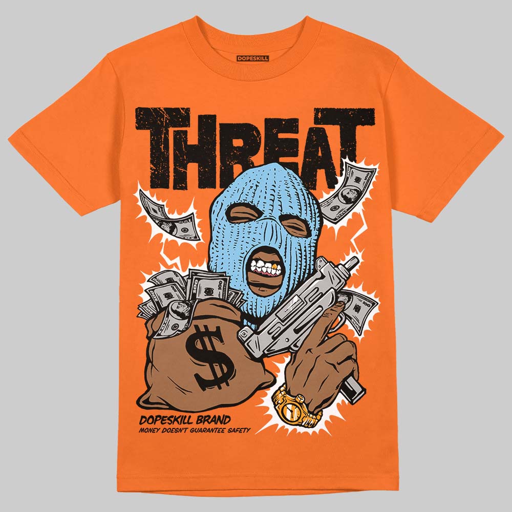 Orange Black White superstreetwear T-Shirt Under Threat Graphic