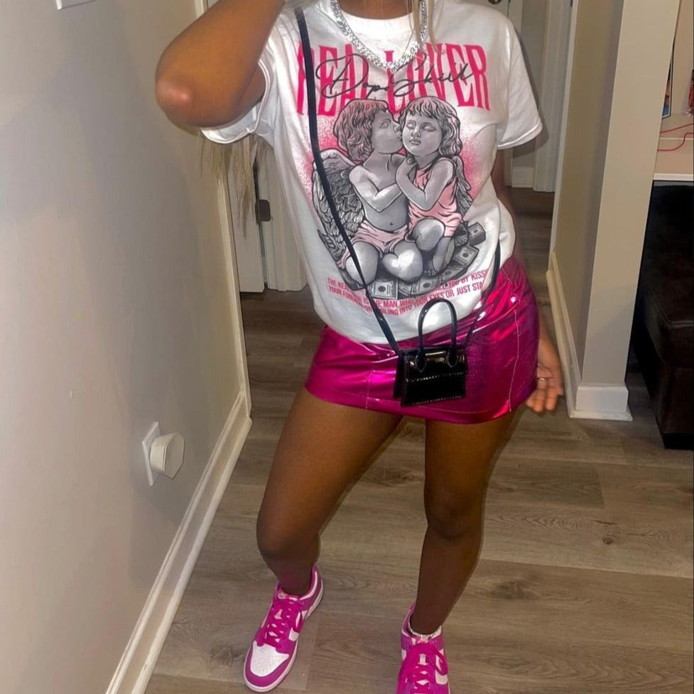Fierce Pink 1s superstreetwear T-Shirt Real Lover Graphic
