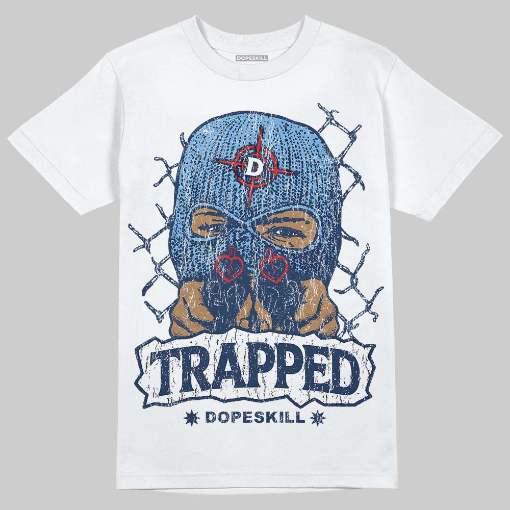 Summit White Navy 4s superstreetwear T-Shirt New Trapped Graphic