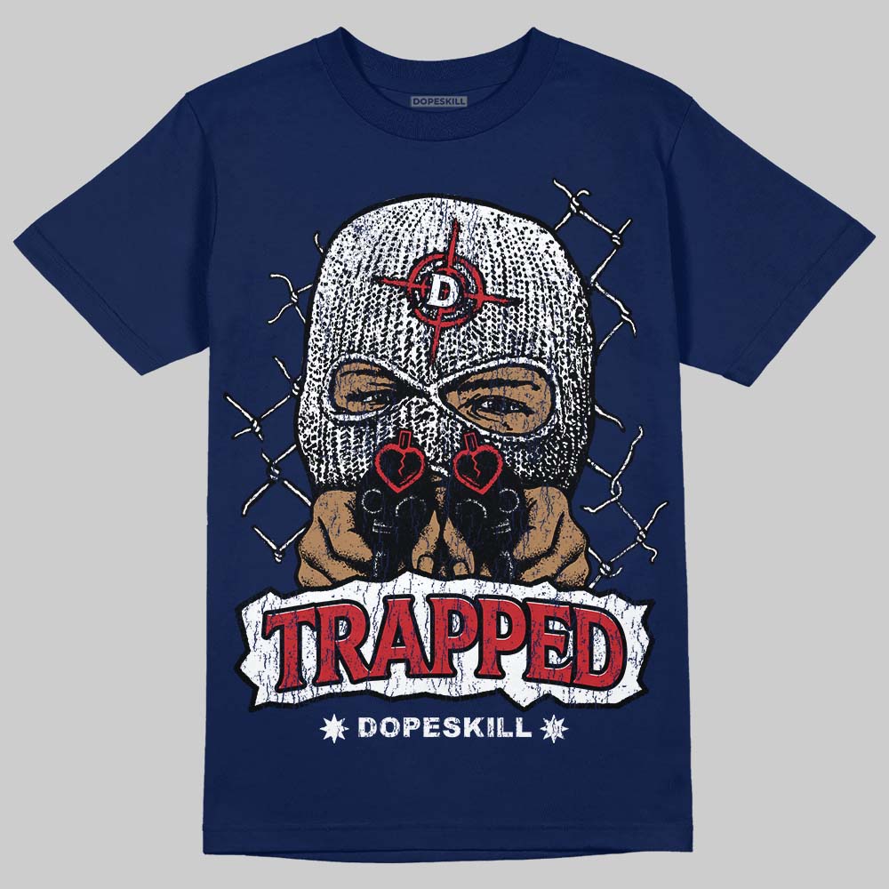 Summit White Navy 4s superstreetwear T-Shirt New Trapped Graphic