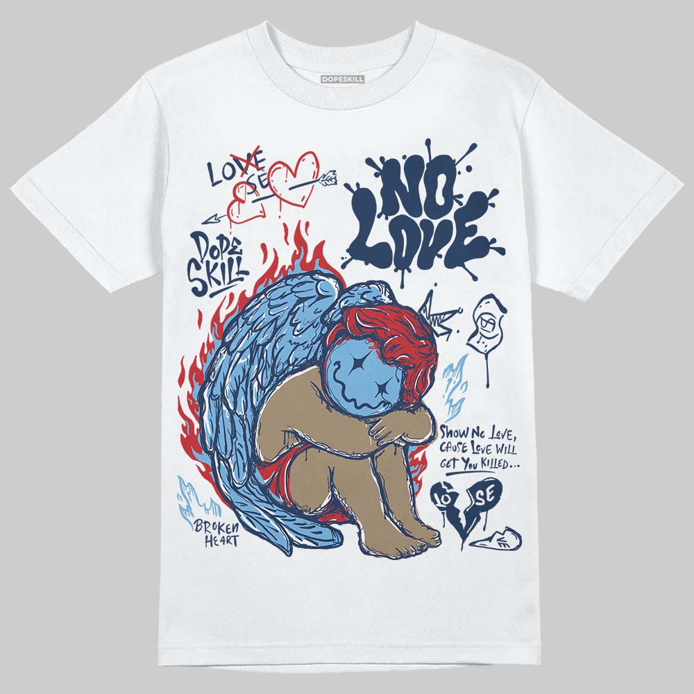 Summit White Navy 4s superstreetwear T-Shirt No Love Graphic