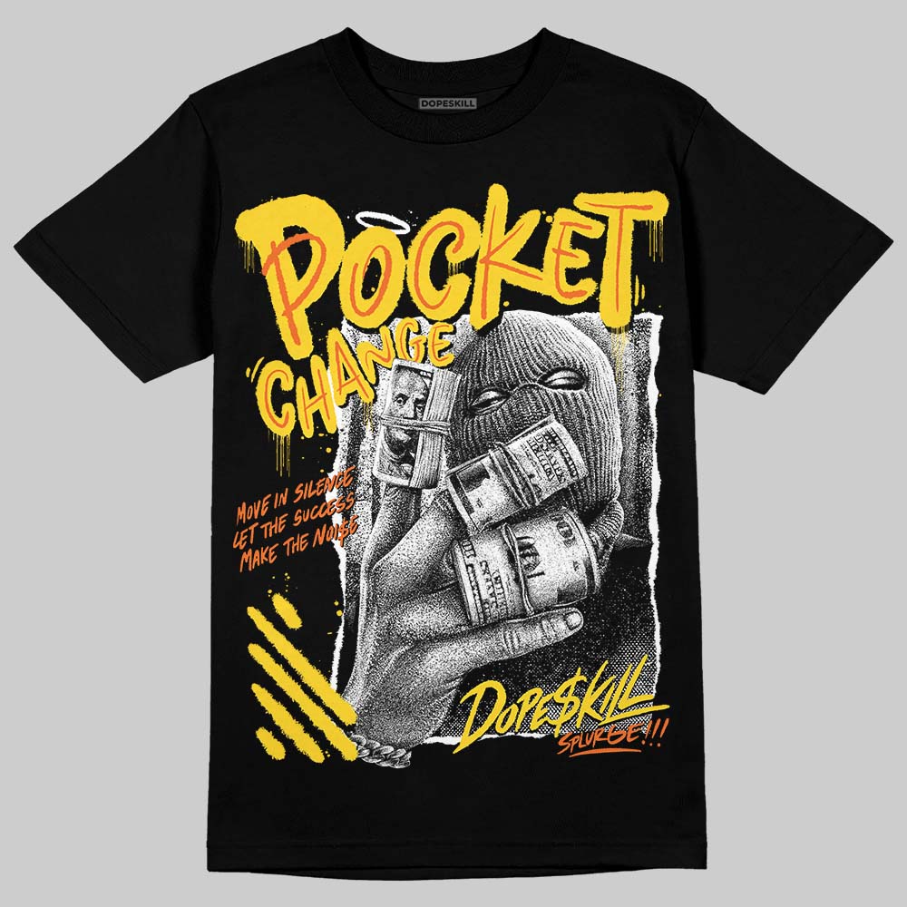 Black Tour Yellow AJ 4 Thunder superstreetwear T-Shirt Pocket Change Graphic