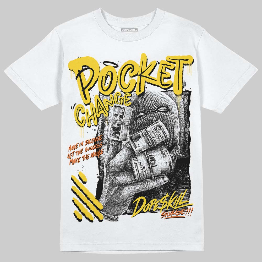Black Tour Yellow AJ 4 Thunder superstreetwear T-Shirt Pocket Change Graphic