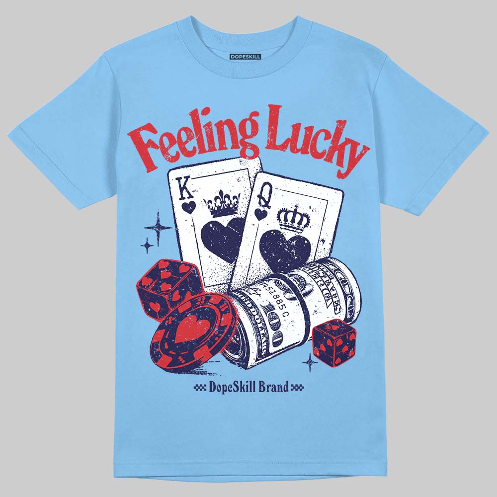 University Blue Collection superstreetwear T-Shirt Feeling Lucky Graphic