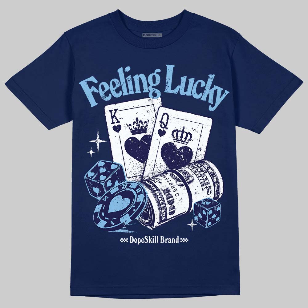 University Blue Collection superstreetwear T-Shirt Feeling Lucky Graphic