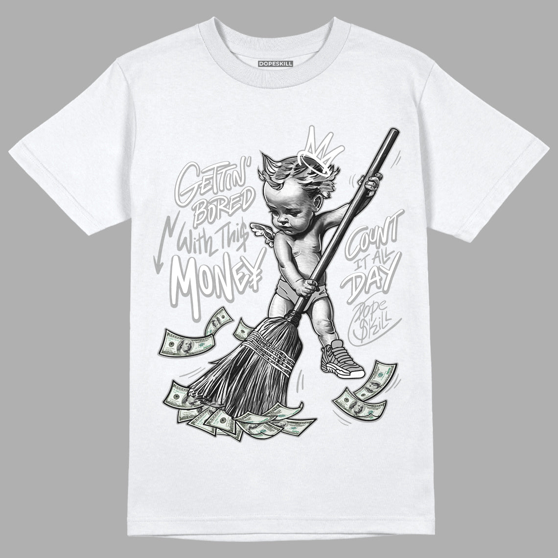 AJ 12 Stealth superstreetwear T-Shirt Gettin Bored With This Money Graphic