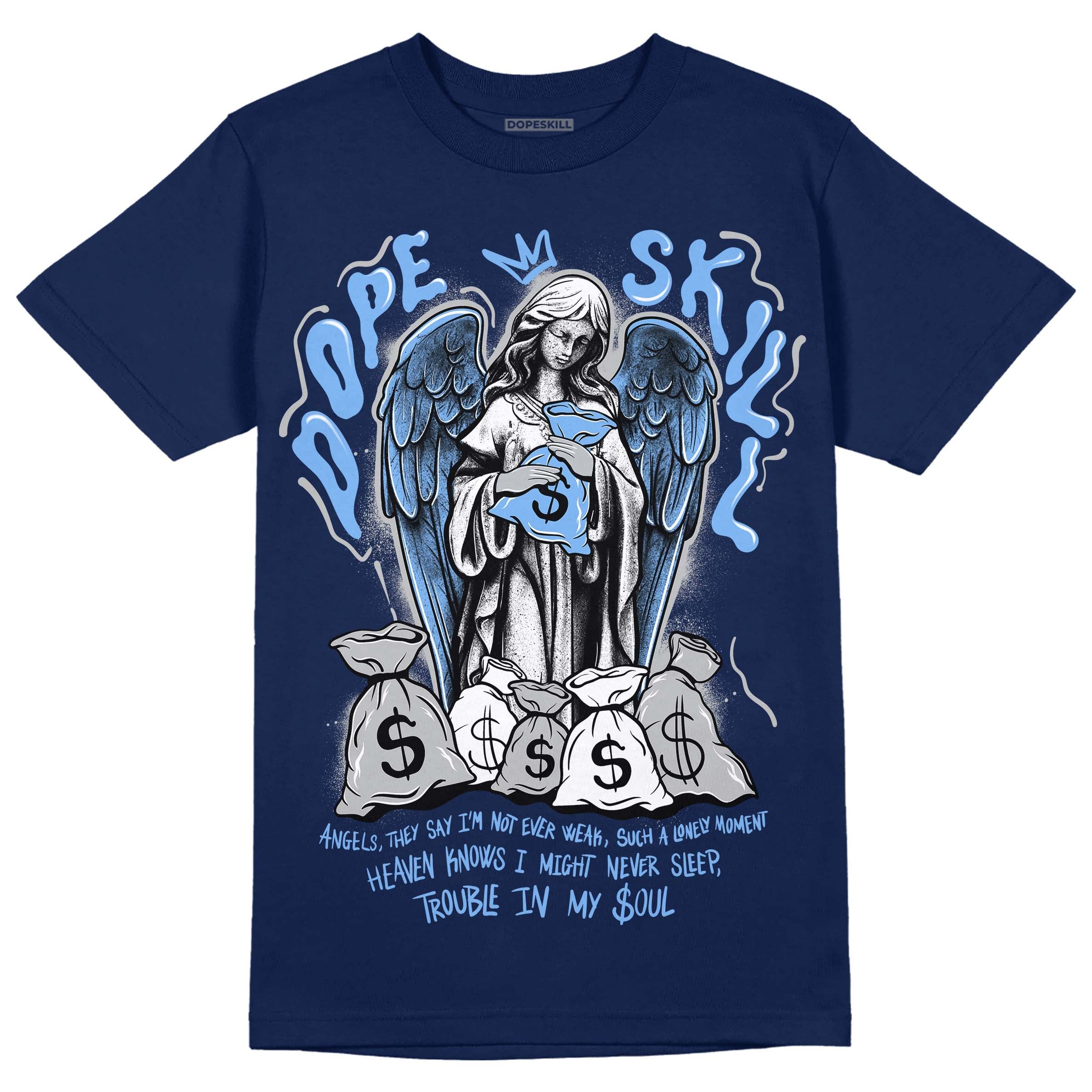 Midnight Navy 5s superstreetwear Navy T-Shirt Angels Graphic