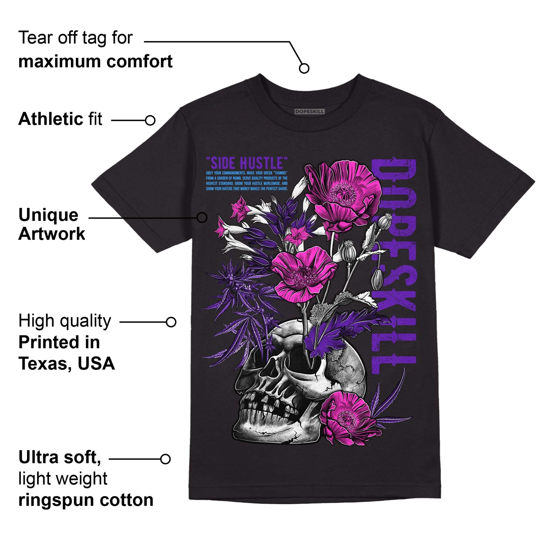 Court Purple 13s superstreetwear T-Shirt Side Hustle Graphic