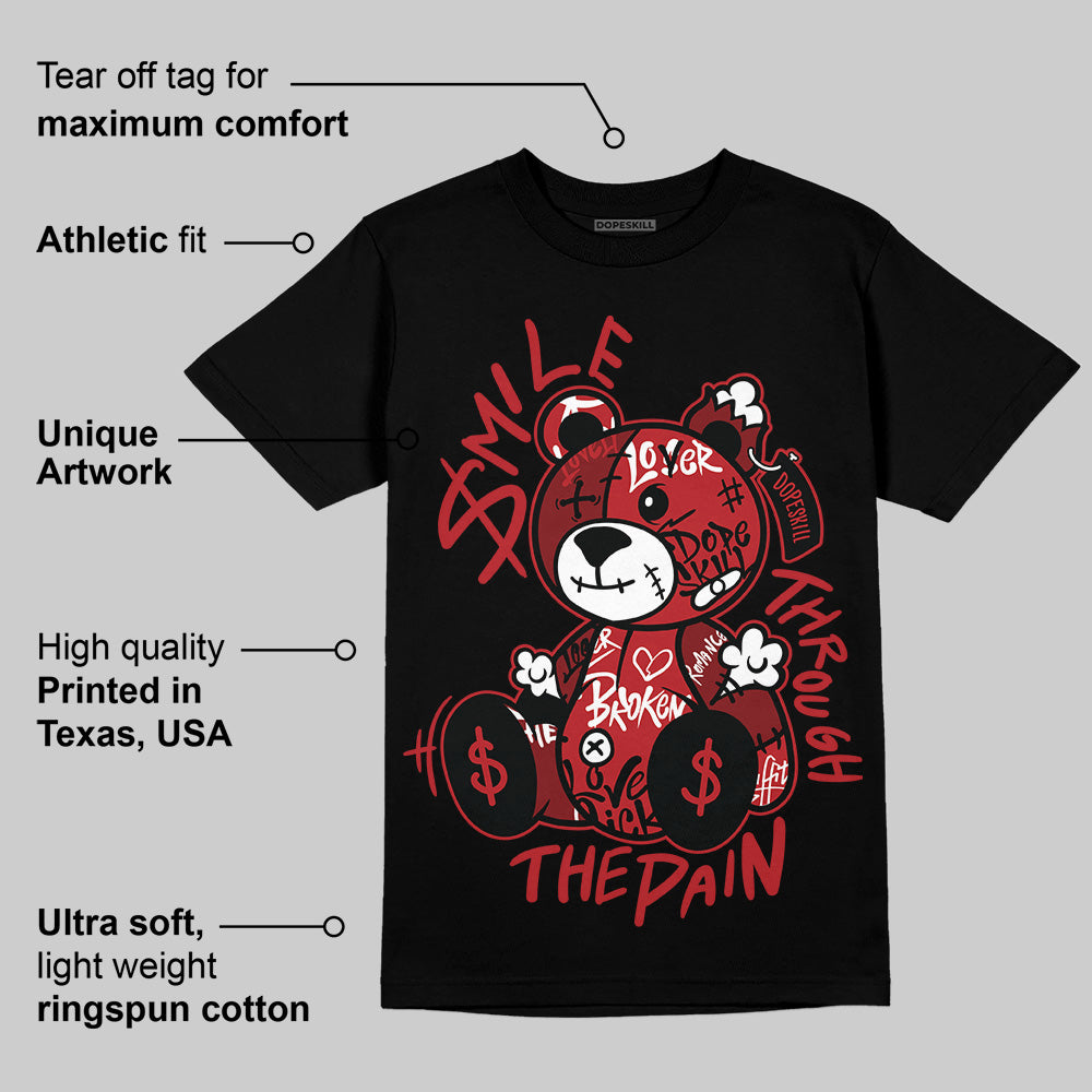 Flu Game 12s superstreetwear T-Shirt Smile Through The Pain Graphic