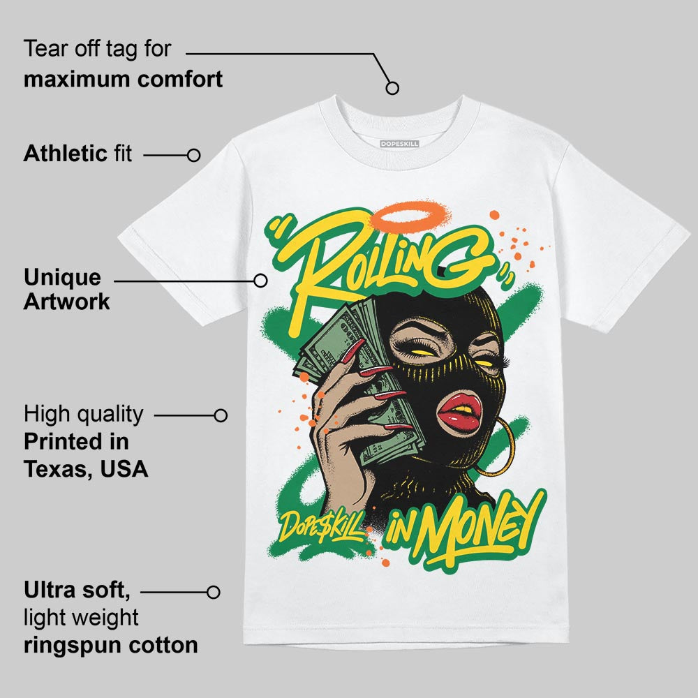 Green Collection superstreetwear T-Shirt Rolling in Money Graphic