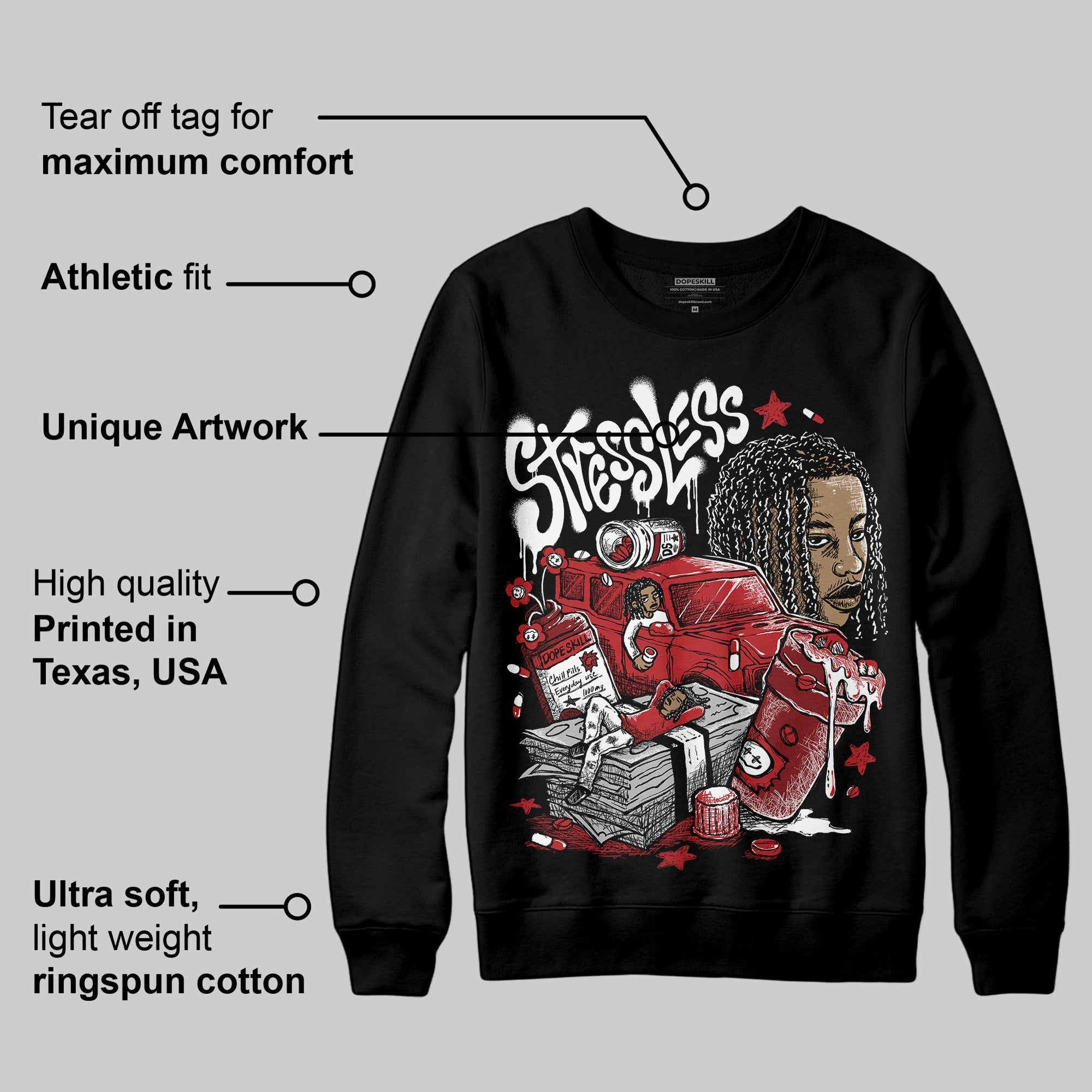 Flu Game 12s superstreetwear Sweatshirt Stressless Graphic