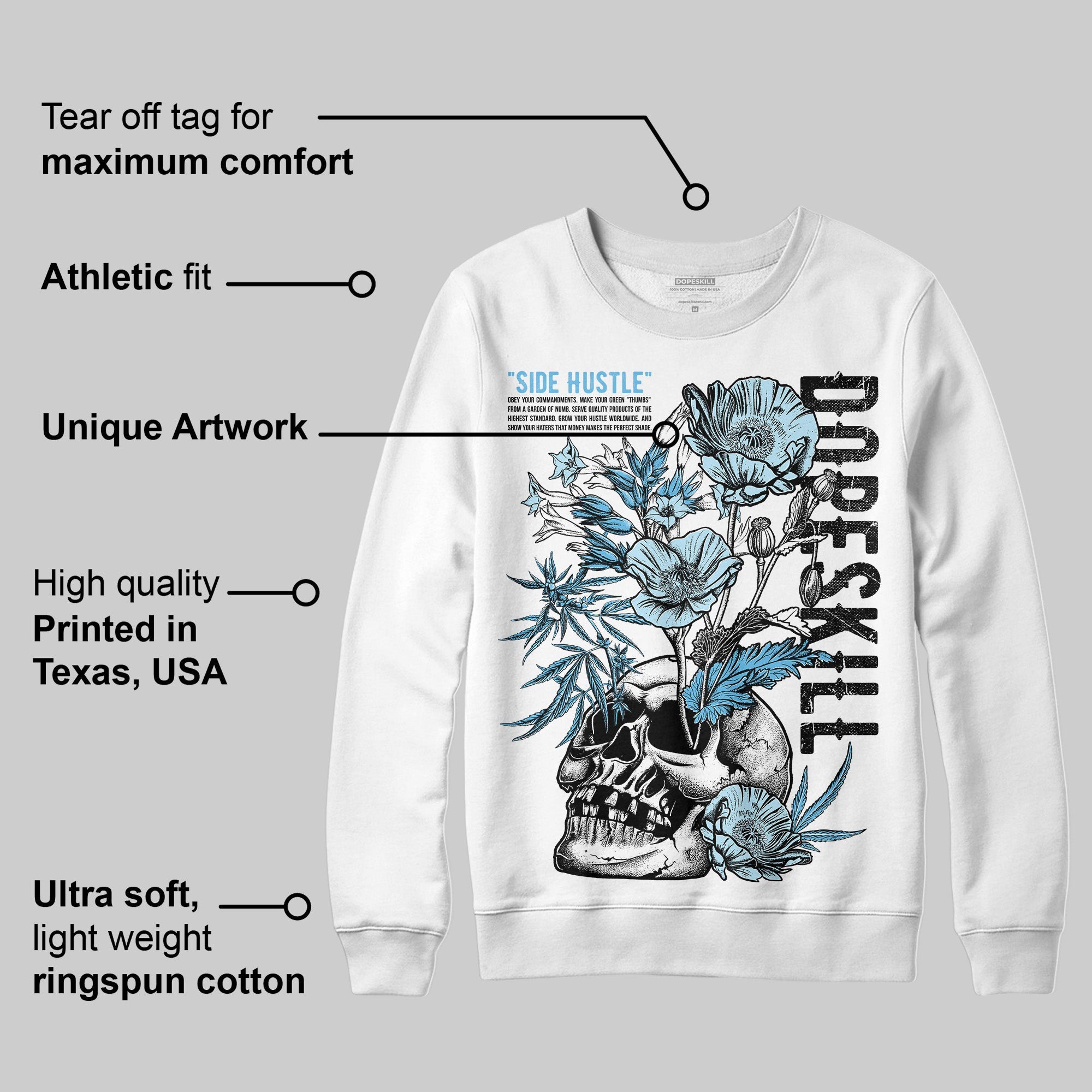 Legend Blue 11s superstreetwear Sweatshirt Side Hustle Graphic