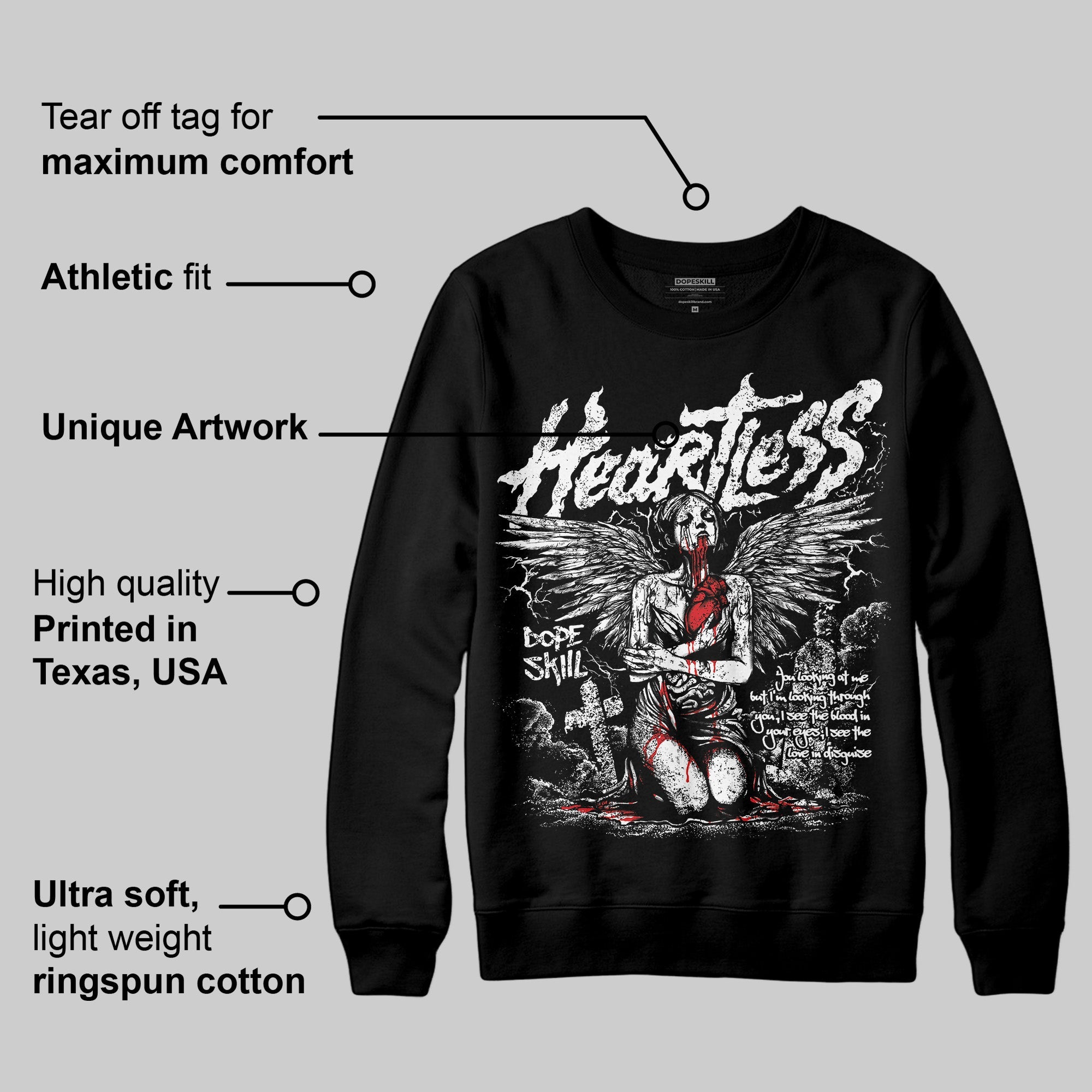 Dunk Panda White Black superstreetwear Sweatshirt Heartless Graphic