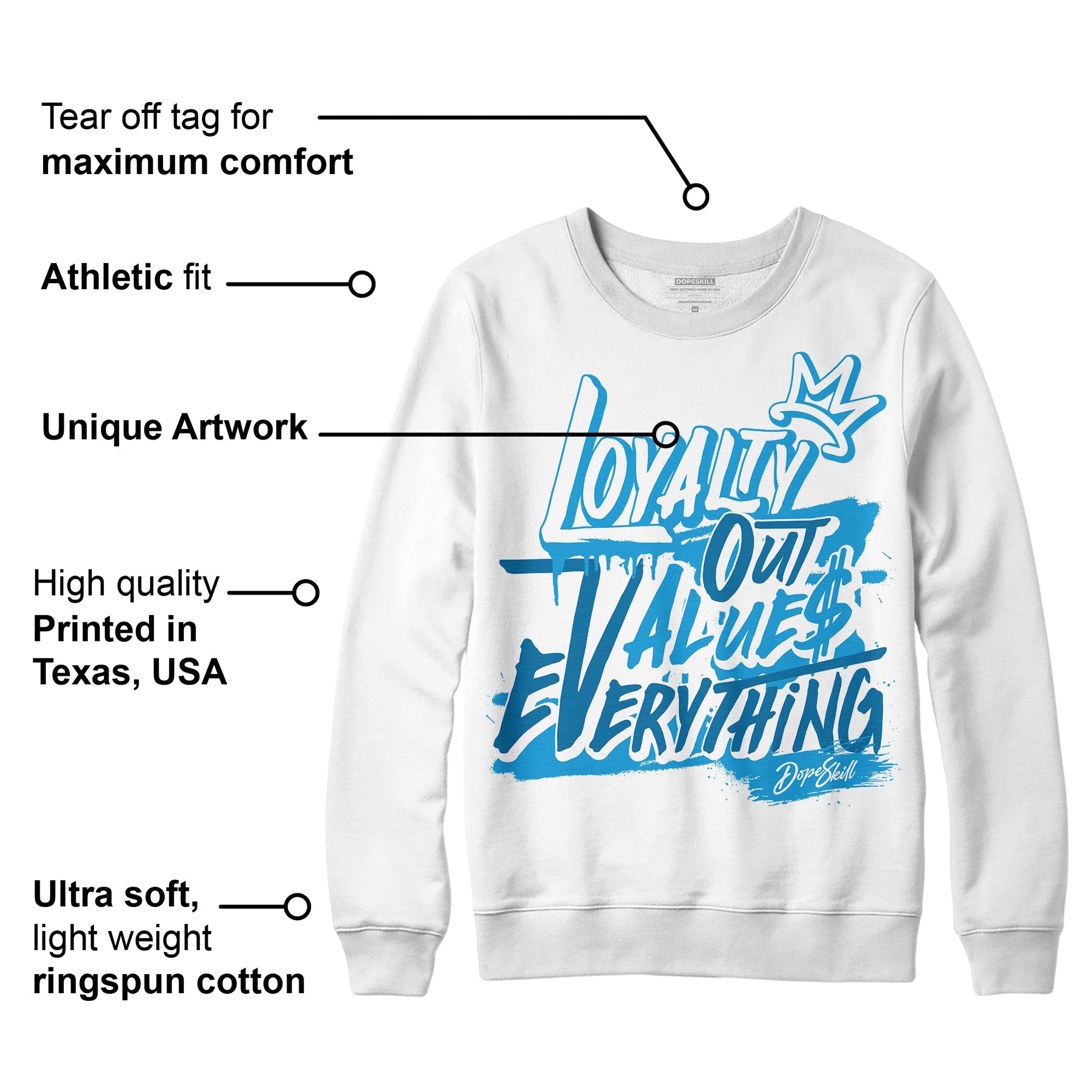 Military Blue 4s superstreetwear Sweatshirt LOVE Graphic