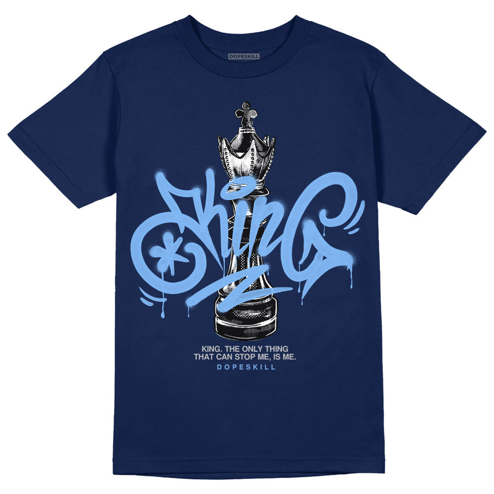 Midnight Navy 5s superstreetwear Navy T-Shirt King Chess Graphic