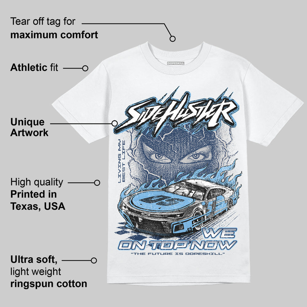 Summit White Navy 4s superstreetwear T-Shirt New Side Hustler Graphic