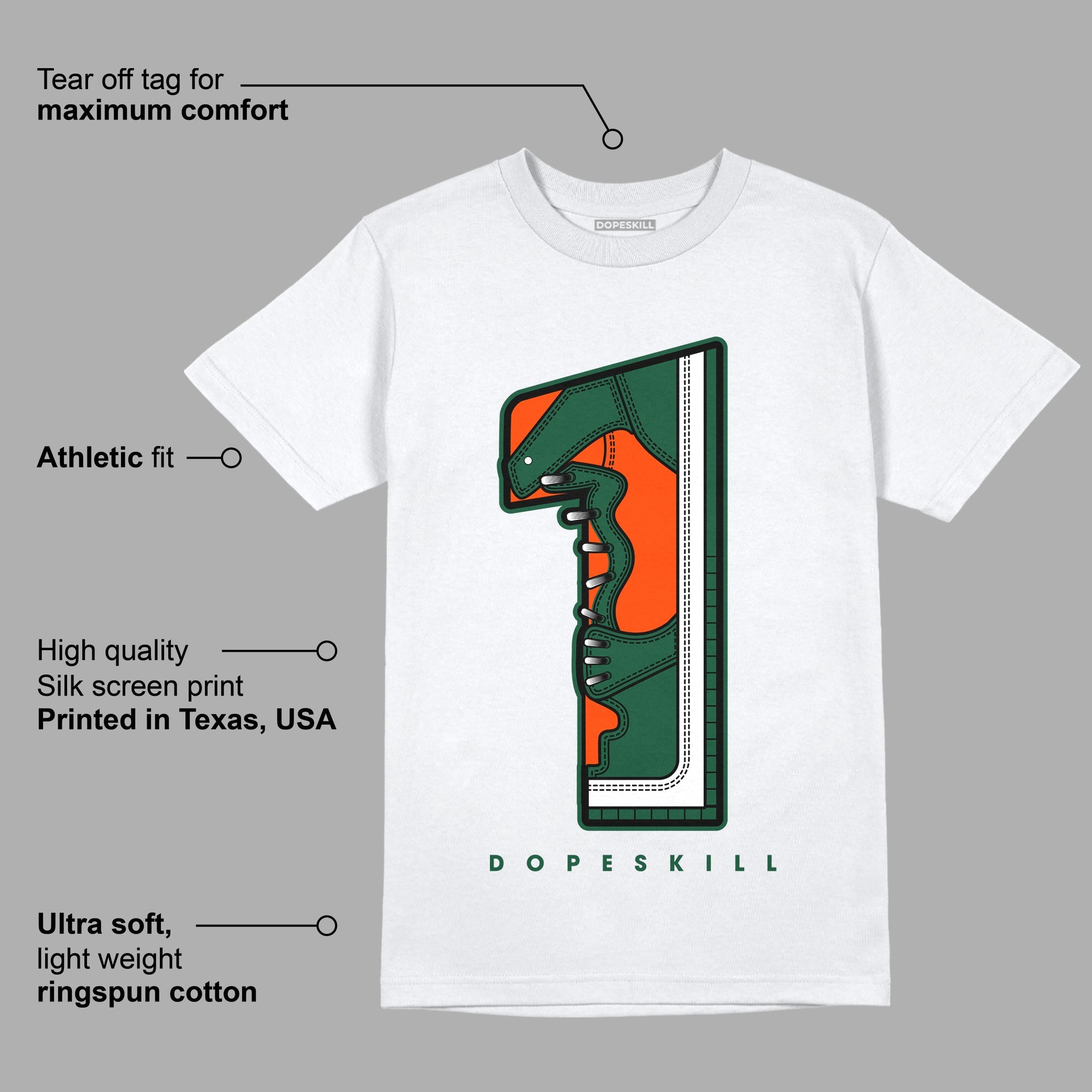 Dunk Low Team Dark Green Orange superstreetwear T-Shirt No.1 Graphic