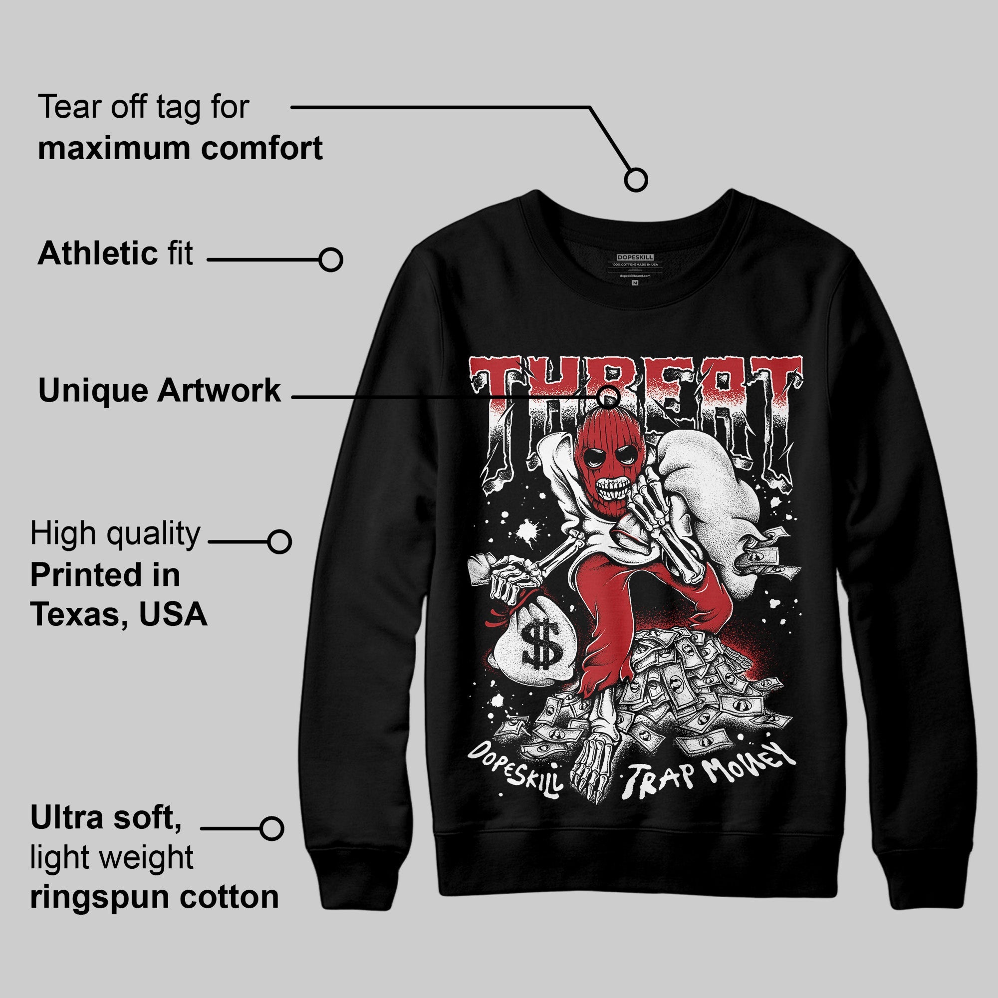 Black Toe Reimagined 1s superstreetwear Sweatshirt Threat Graphic
