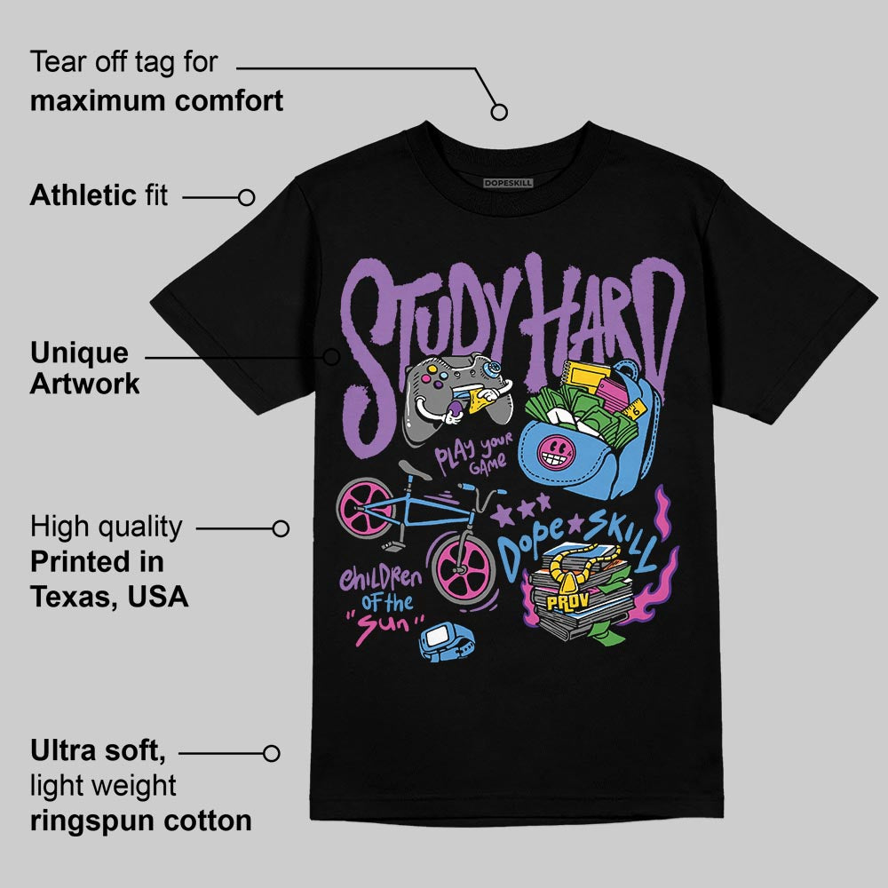 PURPLE Collection superstreetwear T-Shirt Study Hard Graphic
