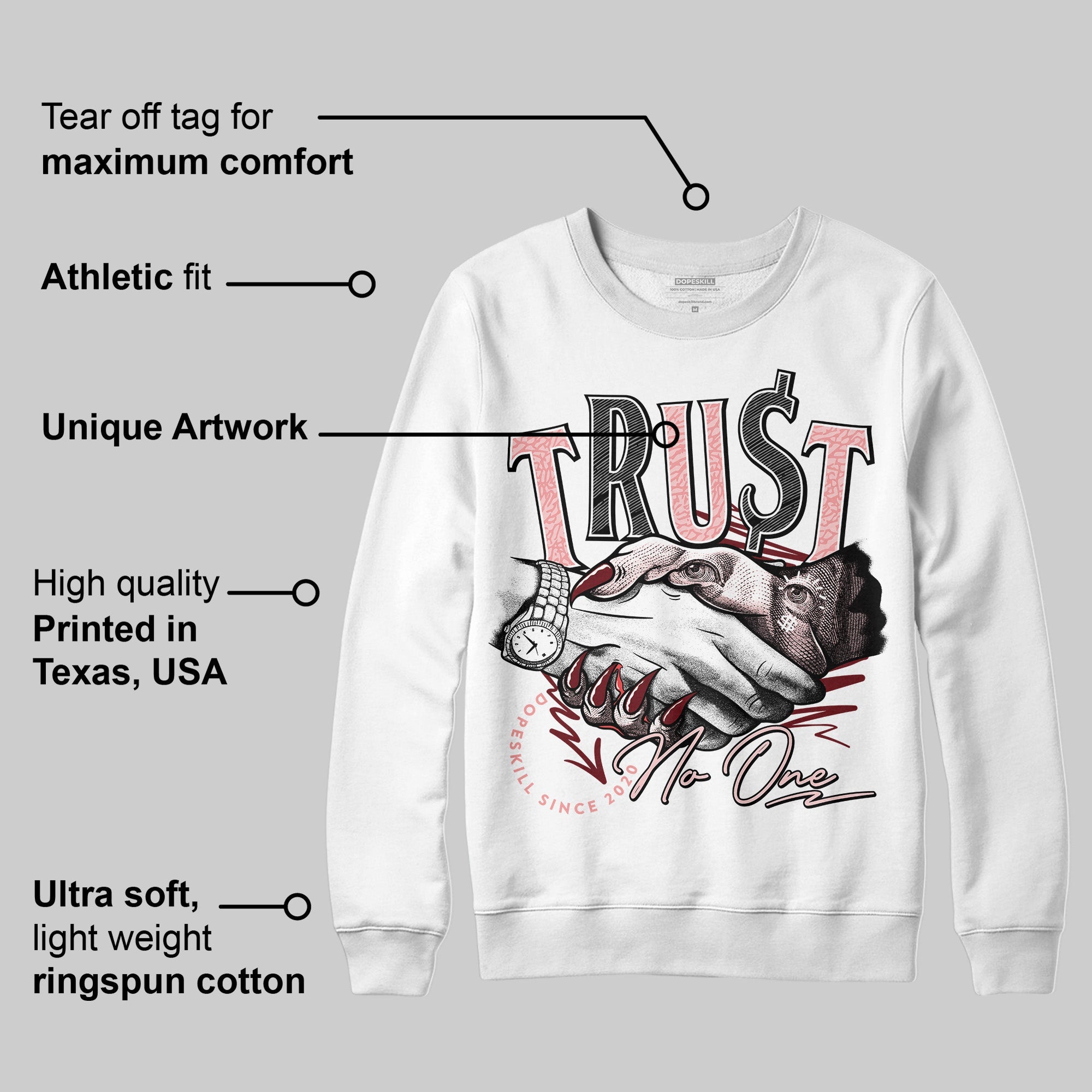 VALENTINE'S Day 3s superstreetwear Sweatshirt Trust No One Graphic